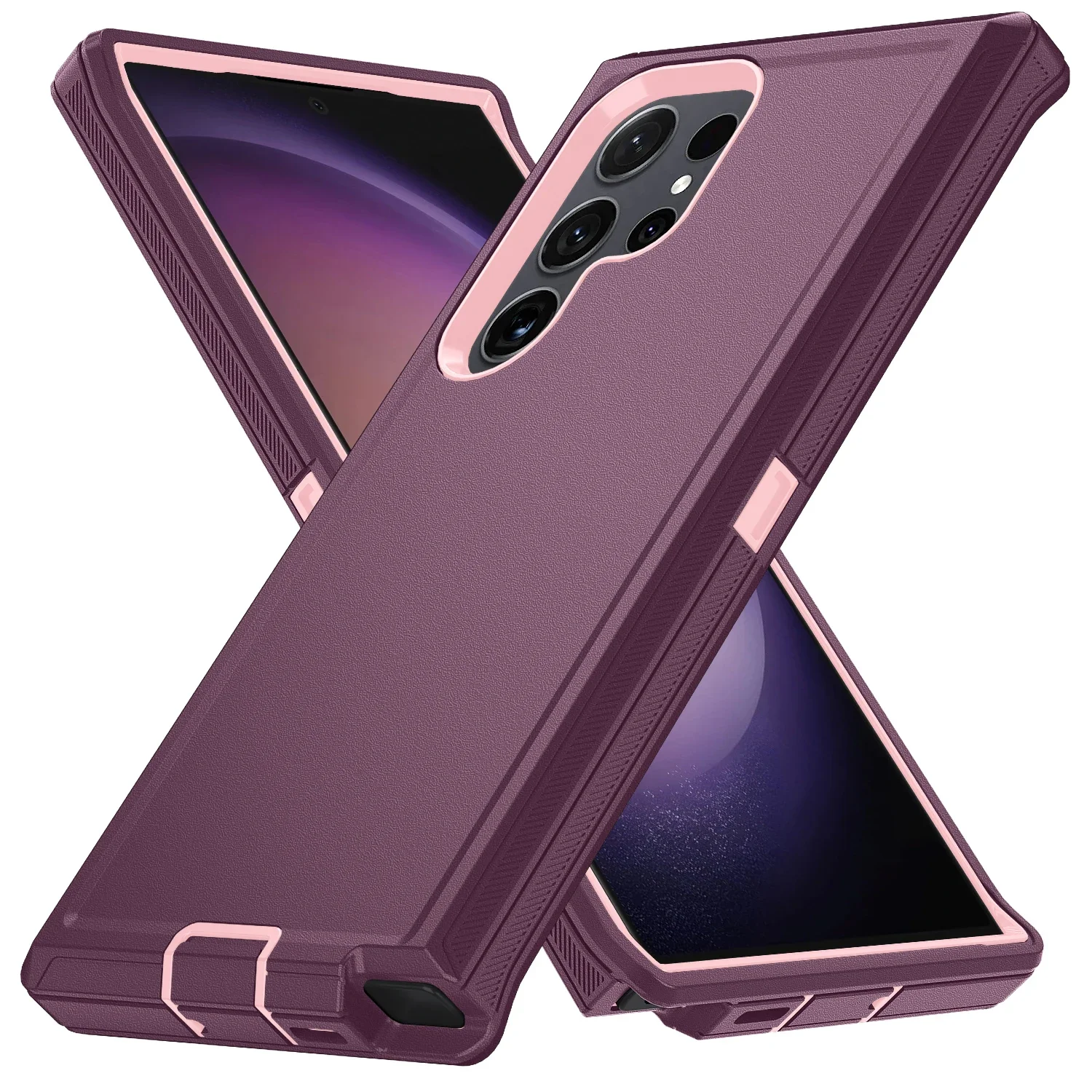 Shockproof Armor Symmetry Series Protective Case with Stand - Durable Hard PC+TPU Cover