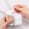 Cotton Round Pad Holder Powder Puff Storage Box Home Cotton Swab Box Makeup Organizer Dustproof Portable Durable Bathroom Jar 1