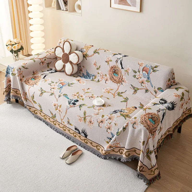 Ethnic Style Sofa Cover Blanket All Cover Geometric Floral Pattern Jacquard Yarn-Dyed Sofa Upholstered Seat Covers sofa cover