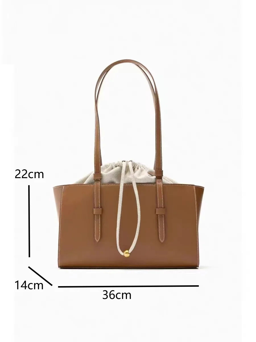 Borsa tote da donna, nuovi modelli per l'autunno e l'inverno 2024, borsa a mano versatile con coulisse di grande capacità, borsa a tracolla classica e alla moda da donna_voghion.com