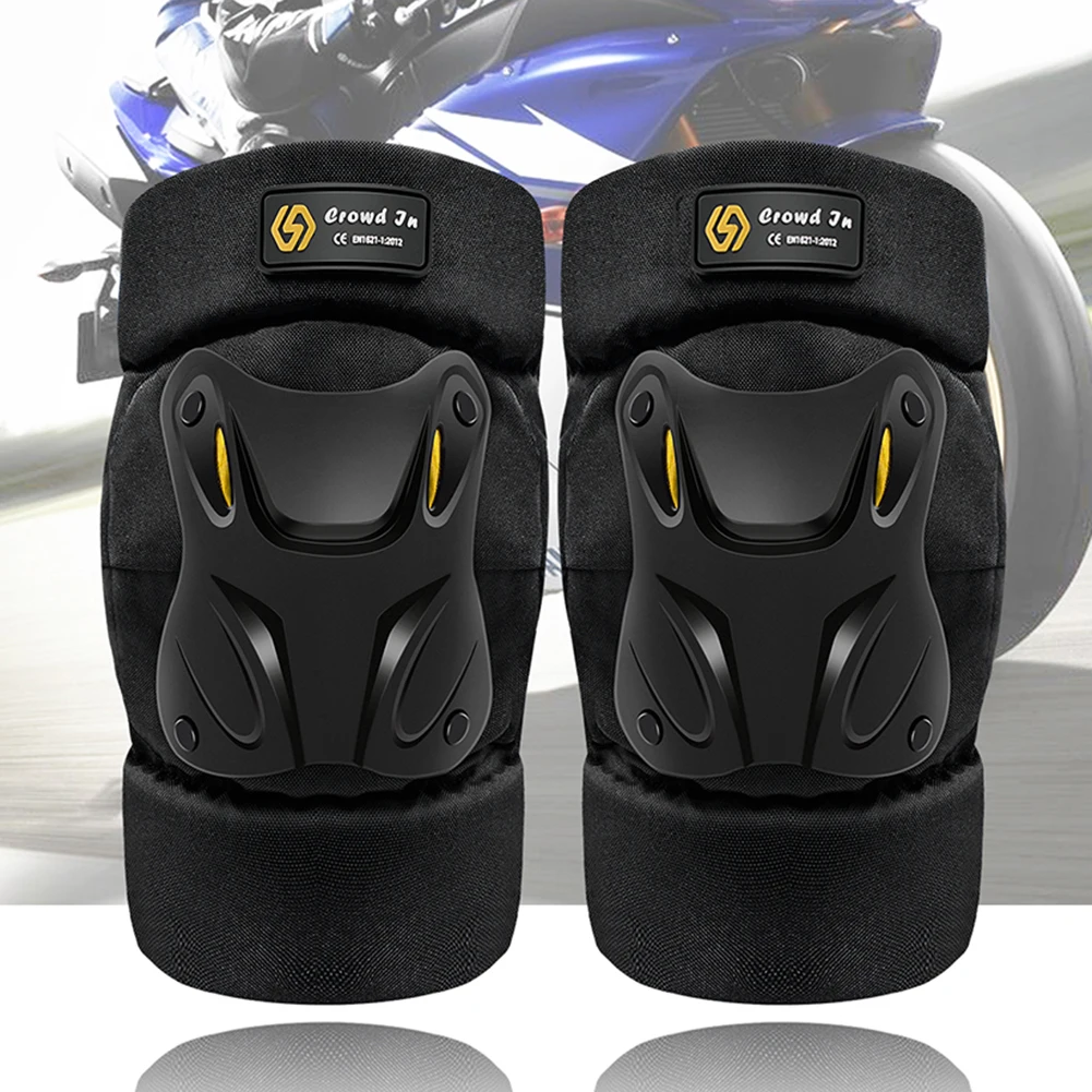 1 Pair Knee Elbow Protection Pads Shock Absorption Keep Warm Motorcycle Knee Elbow Pads Safety Protector for Outdoor Sports