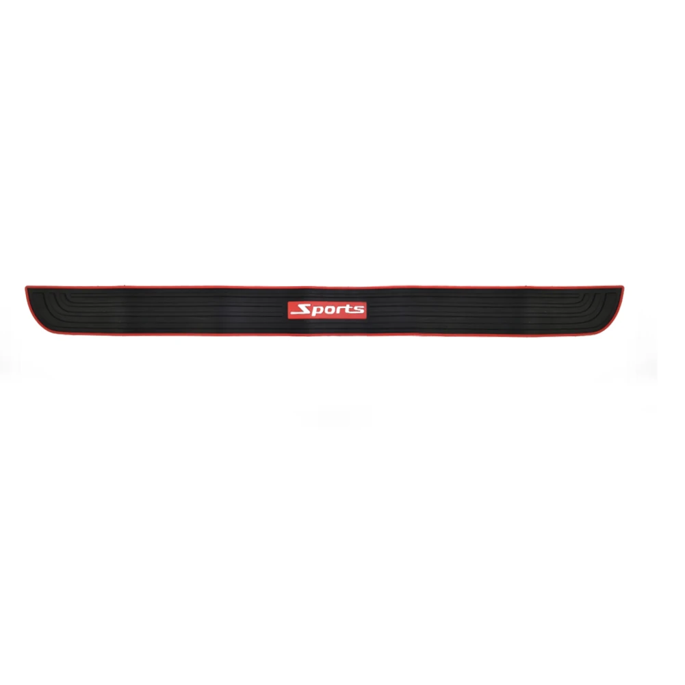 

90cm Door Sill Strip Auto Black & Red Bumper Car Cover Pad Rear Rubber Sill Trunk 1pcs 90cm x 7cm High Quality