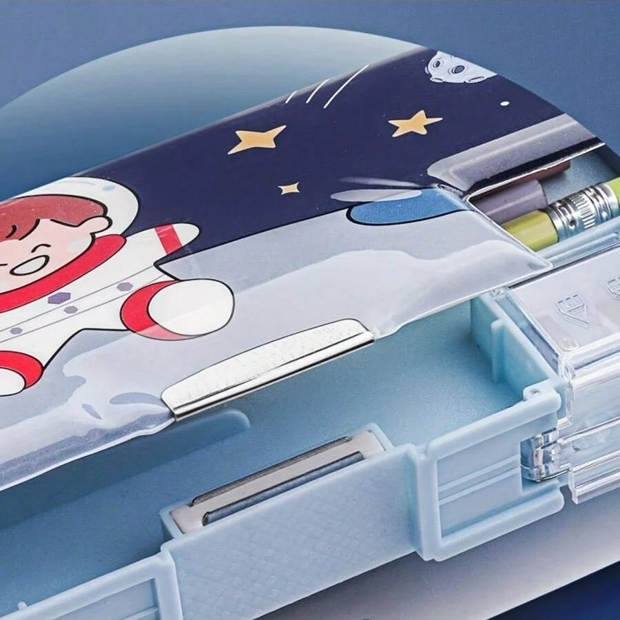Cute Cartoon-Style Large Capacity Pencil Box