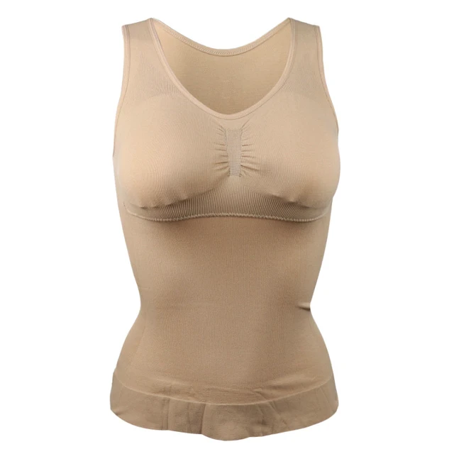 Shaper Slim Up Lift Plus Size Bra Tank Top Women Body Shaper Removable Shaper Underwear Slimming Vest Corset Shapewear Khaki
