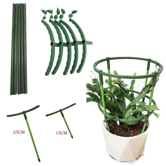 Plastic Plant Support Pile Garden Semi-circular Frame Stand Climb for Flowers Growing Balcony Flower Cage Holder Garden Supplies 2