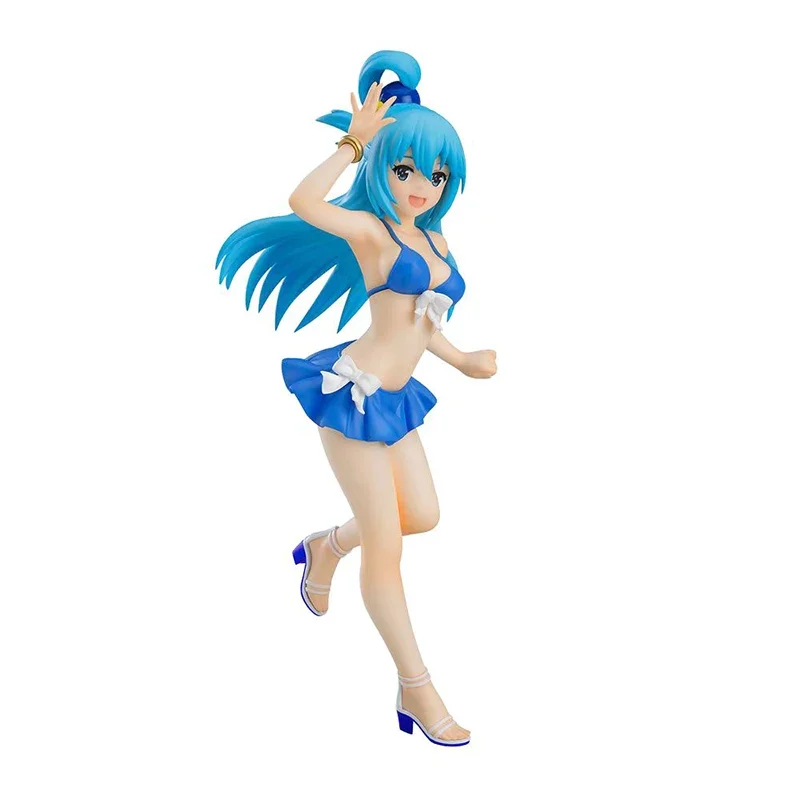 

В наличии 100% Оригинальная фигурка аниме Phat, Konosuba God Bless on This Wonderful World Aqua, купальник, ПВХ экшн-фигурка, модель игрушки