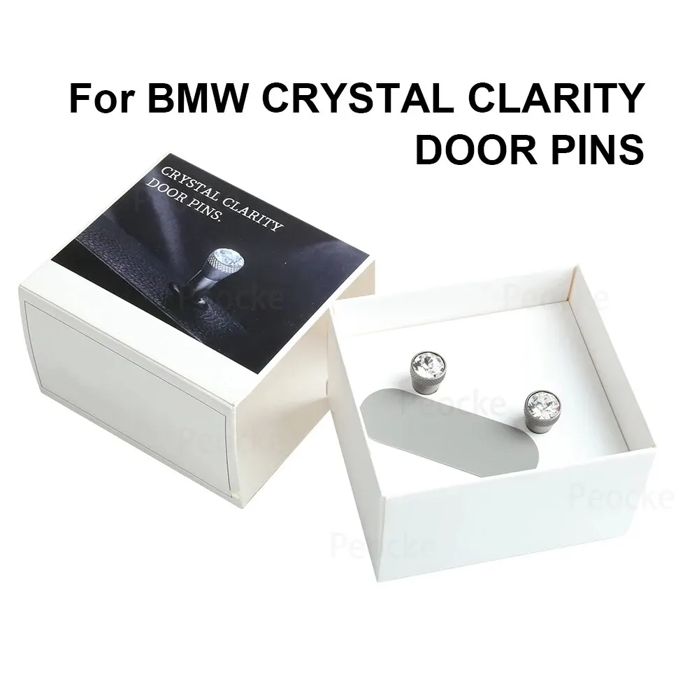 BMW CRYSTAL CLARITY DOOR PINS 2個入り BMW Door Lock Pin Set - Crystal Clarity – IND Distribution