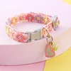 Pet Necklace Colorful Lace Flower Cat Collar Puppy Jewelry Collar Bell Collar Cat Collar 5