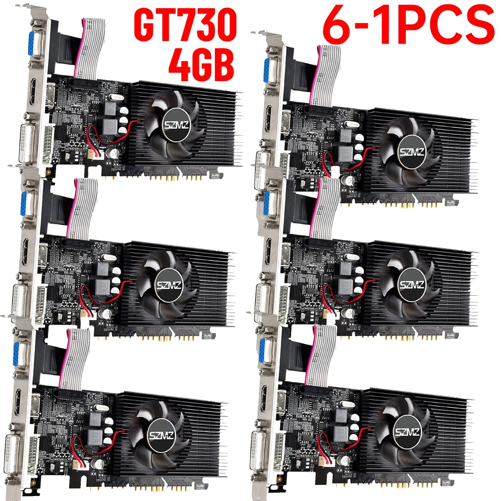 Gt730 4gb Ddr3 128bit Graphics Card With Hdmi Vga Dvi Port Video Card Gt  730 4gb Graphics Card With Cooling Fan - Graphics Cards - AliExpress