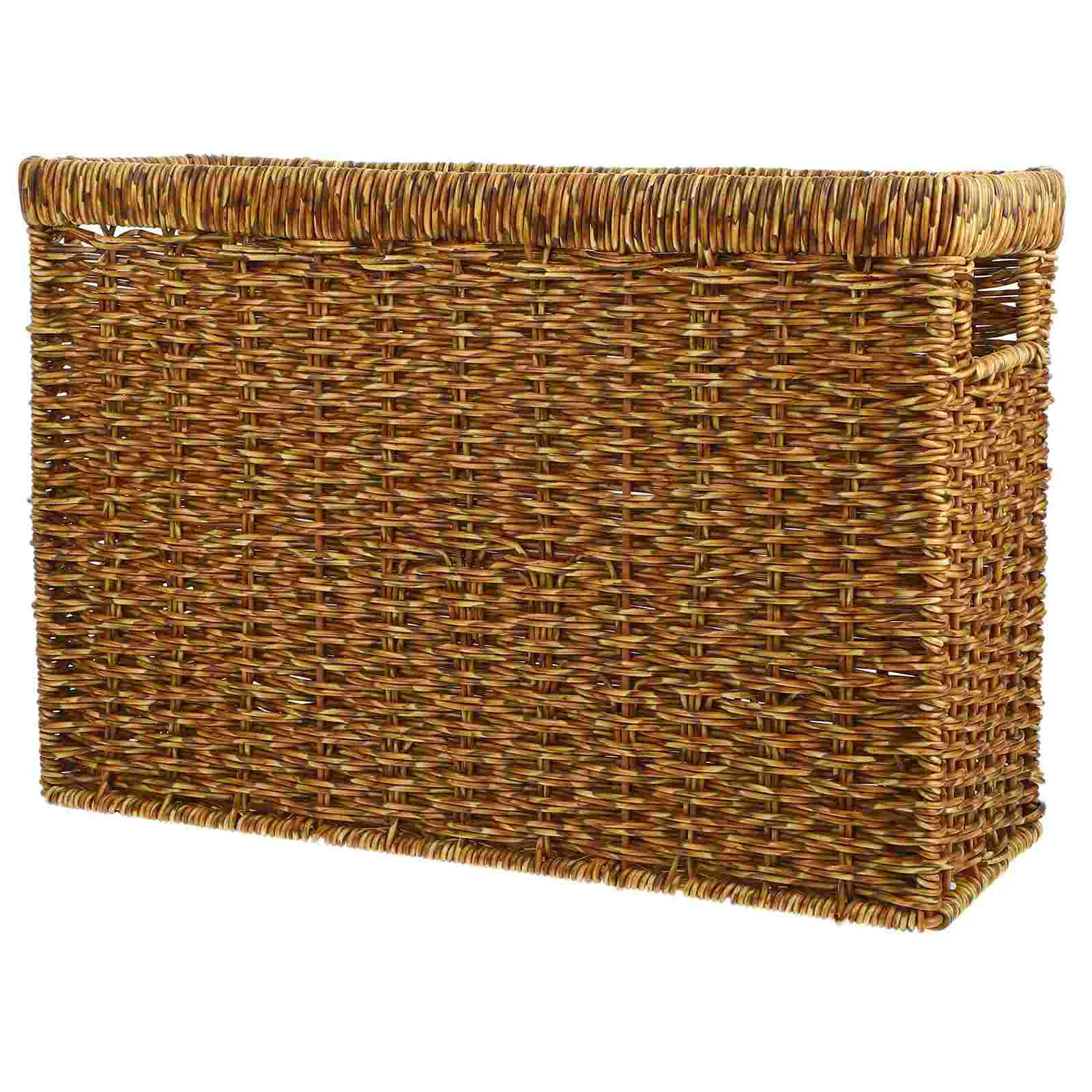 

Desk Storage Basket Woven Basket with Handle Organizing Basket Household Sundries Basket