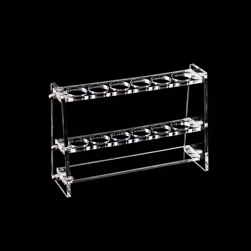 실험실 유기 유리 비색 튜브 랙, 유리 비색 튜브 6 개, 100ml