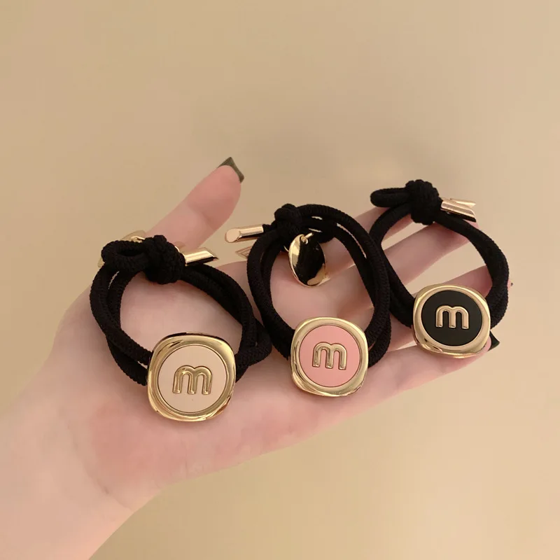 

Fashion Letter Hair Rope Geometry High Elasticity Hairband for Women Girls Ponytail Holder Temperament Hair Accessories