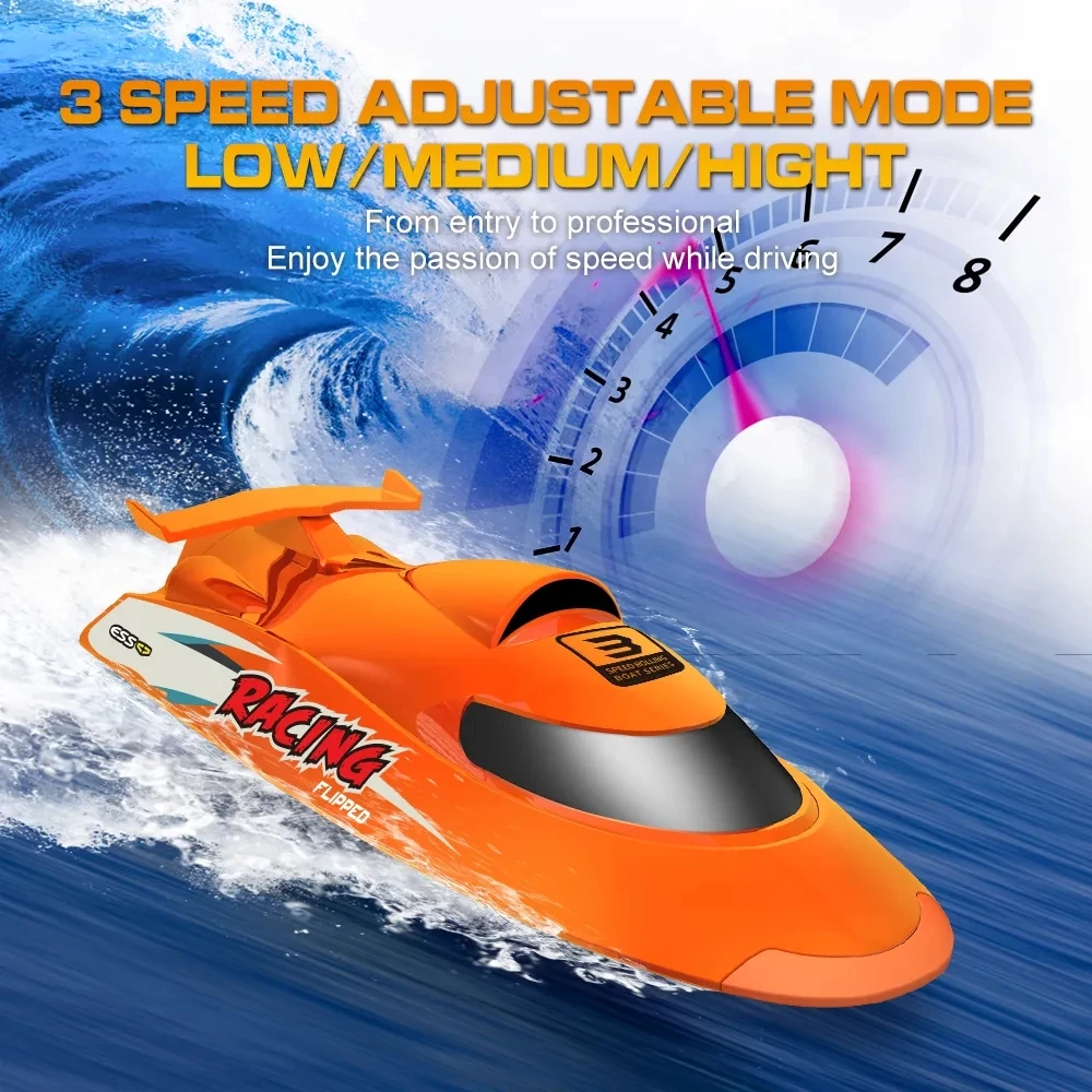 2.4GHz lancha de Elesteered Boat RC inject Speedboat 30km/h Waterproof Electric Turbine Drive Remote Control Boats Watercraft 5