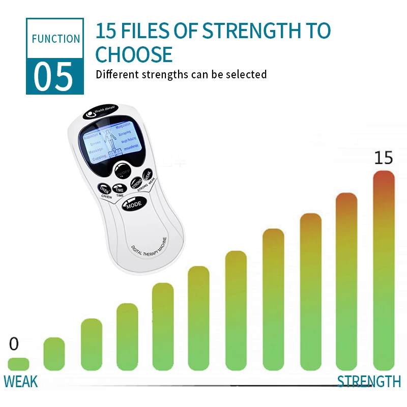 Muscle Stimulator 8 Mode EMS Electric Herald Tens Massager Acupuncture Body Massage Muscle Stimulator Digital Therapy Electrostimulator HealthCare