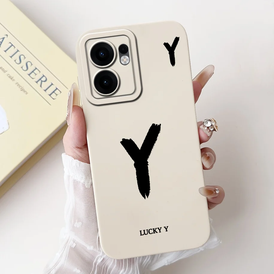 Stylish Cute Letters Shockproof Back Cover with Camera Lens Protection