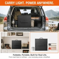 Kit de panneau solaire portable pliable 300W, étanche, chargeur de secours solaire d'urgence pour le camping, la station d'alimentation RV, la vie hors réseau 7