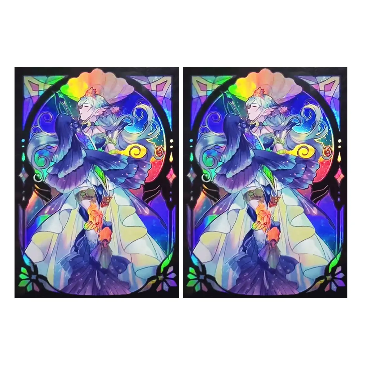 

63x90mm 50PCS/LOT Laser Anime Card Sleeves Trading Cards Illustration Convenient Protector for Card Cover for YUGIOH Board Games