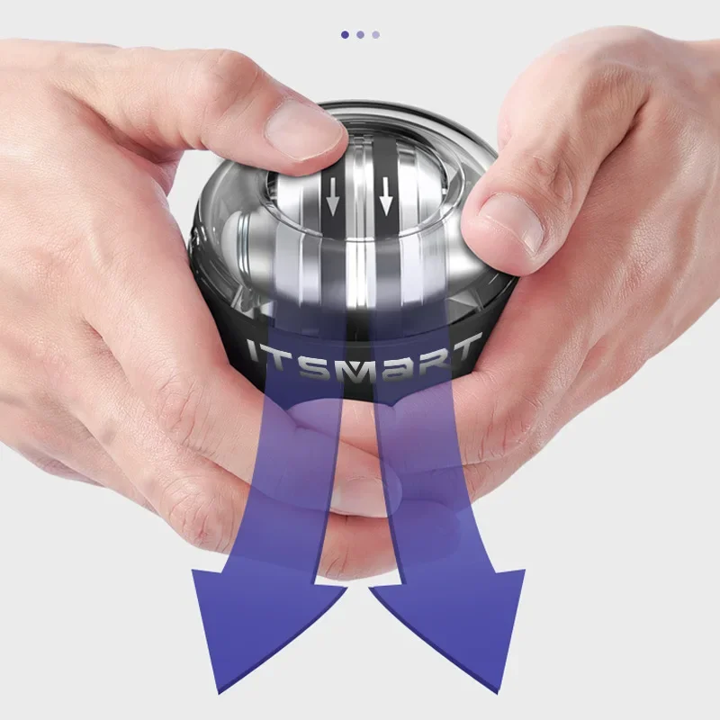LED Wrist Ball Centrifuge Gyro Wrist Press Automatic Start Range Gyro Ball Arm Hand Muscle Strength Forearm Trainer Fitness Equi hand strengthener,forearm exerciser,gyro ball,wrist exerciser,gyro wrist ball,power ball,hand grip trainer