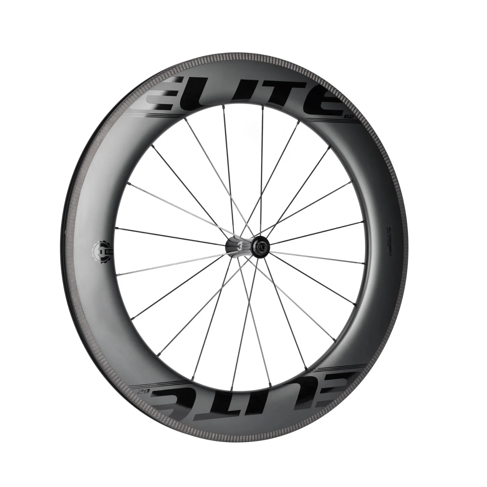Carbon Bike Wheelset ELITEWHEELS Time Trial Wheels Carbon Fiber Triathlon Wheel V Brake Tubeless Clincher Wheel For TT Bike Racing