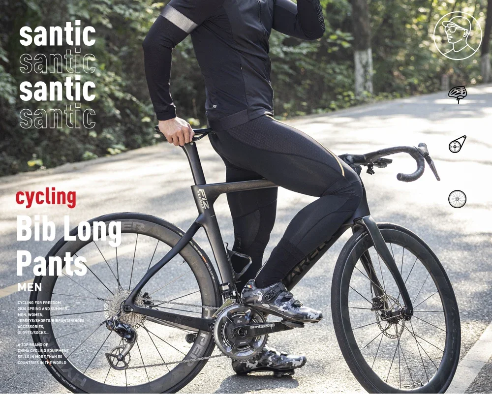 Bike Light Santic Men's Cycling Shorts 4D Padded Bike Outdoor