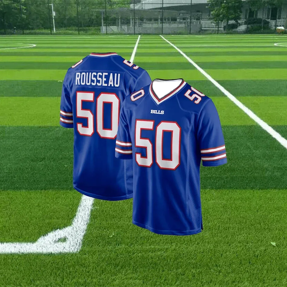 thumbnail image 1 of Camiseta de fútbol americano de Buffalo, ropa deportiva, camisetas de equipo de entrenamiento, Bill Allen, número 10, serie de números impresos en 3D, las camisetas más vendidas, 1 of 5