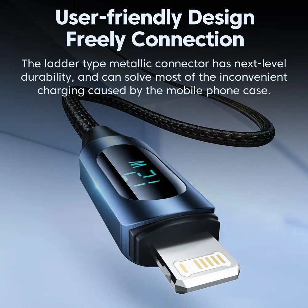 Toocki LED Display USB Cable For iPhone 14 13 12 11 Pro Max Fast Charger Charging Lightning 2.4A USB Wire Cord X XR 8 7 1m 2m Best Sellers In Phones Accessories