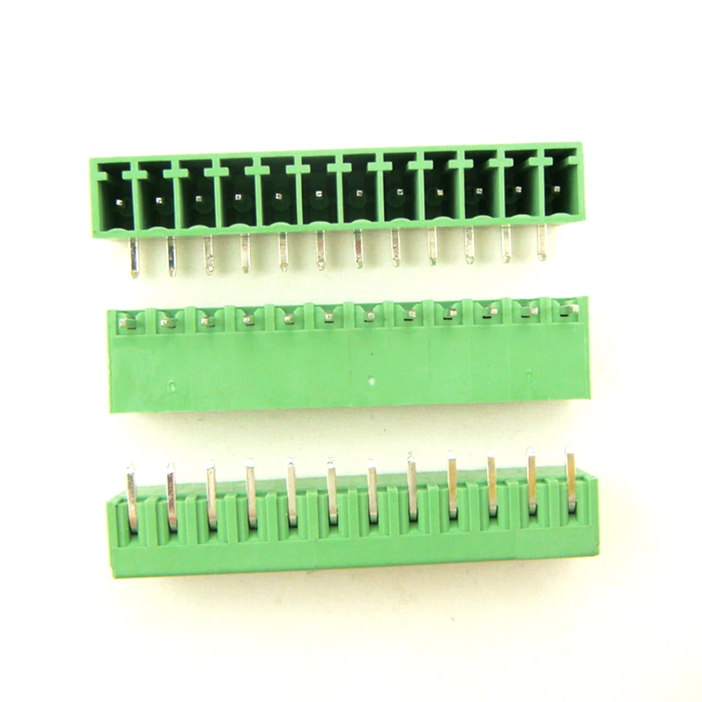 

(50pcs/Lot) 15EDG-3.5-12P Bend Needle PCB Screw Terminal Block Connector 3.5mm Pitch 12 Pins Plug In