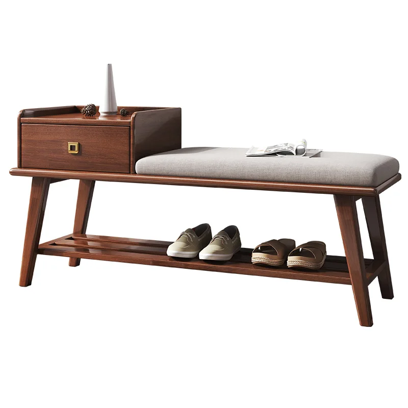 

YY Home Storage Shoe Rack Shoe Cabinet Stool Integrated Simple Nordic Can Sit Footstool