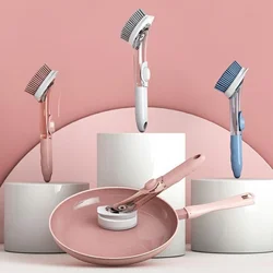 Líquido automático de enchimento lavagem de louça cozinha escova de limpeza punho longo cleaing escova dispenser escova de lavar louça ferramentas de cozinha