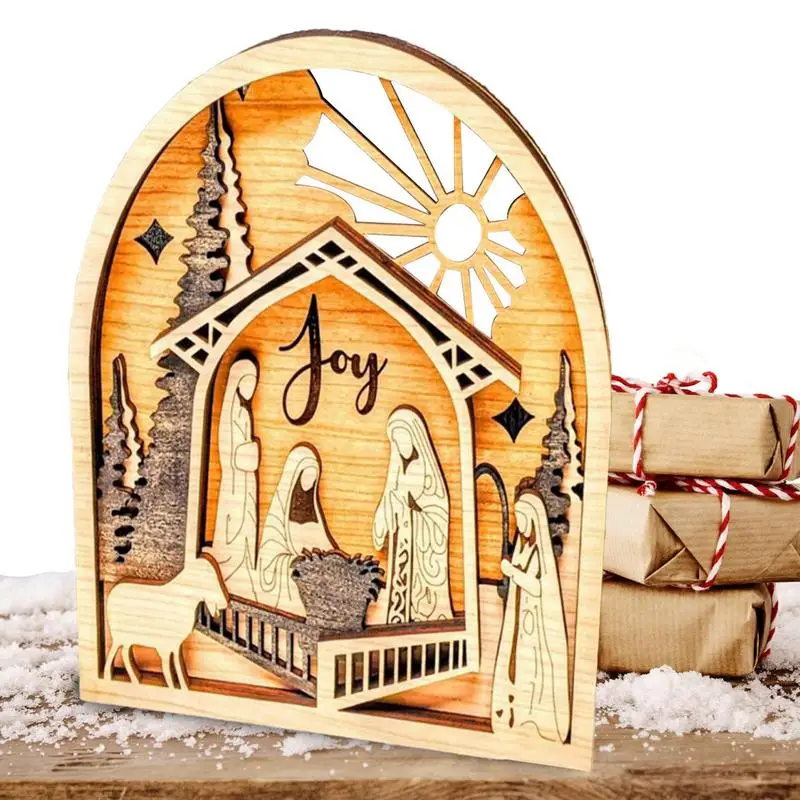 

Wooden Nativity Scene Nativity Christmas Decorations Wooden Carved Christmas Ornament Nativity Scene Handcrafted Nativity Scene