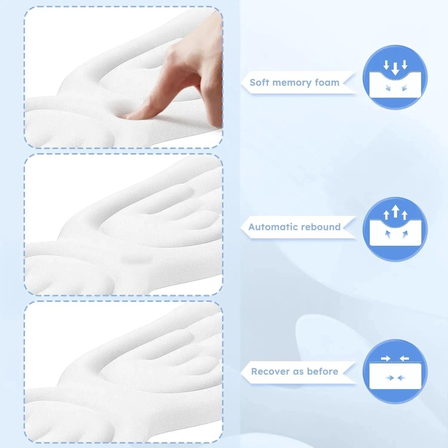 Ergonomic Memory Foam Wrist Rest Pad for Typing and Gaming