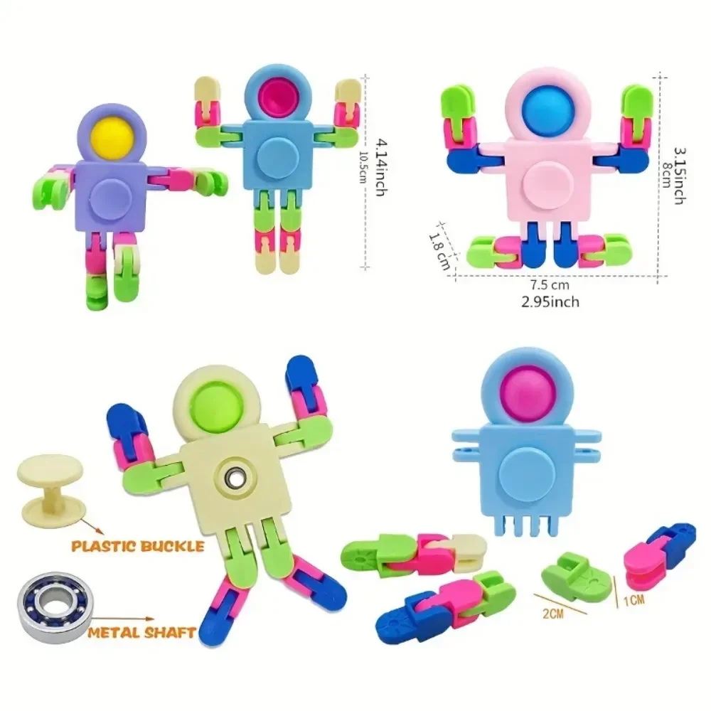 Fidget Spinners Party Favors Sensory Fidget Toys Deformable Chain Stress Relief Birthday Gifts for Kids juguetes para adulltos 6