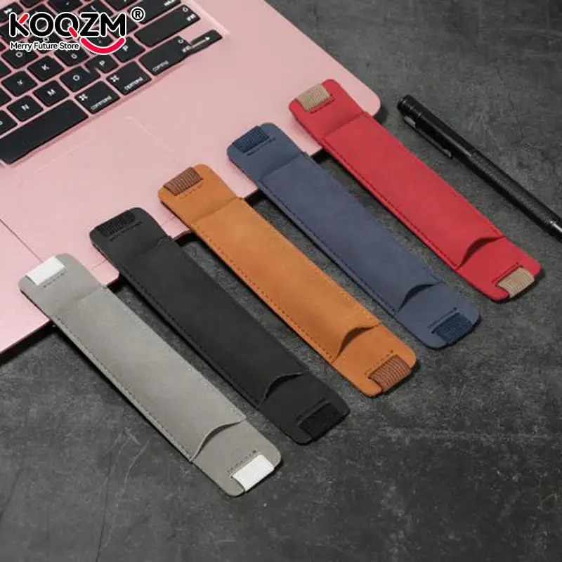 8-1.5 Inch Adjustable Elastic Band Pen Holder PU Leather Pen Sleeve Pouch Elastic Notebook Pen Holder Detachable