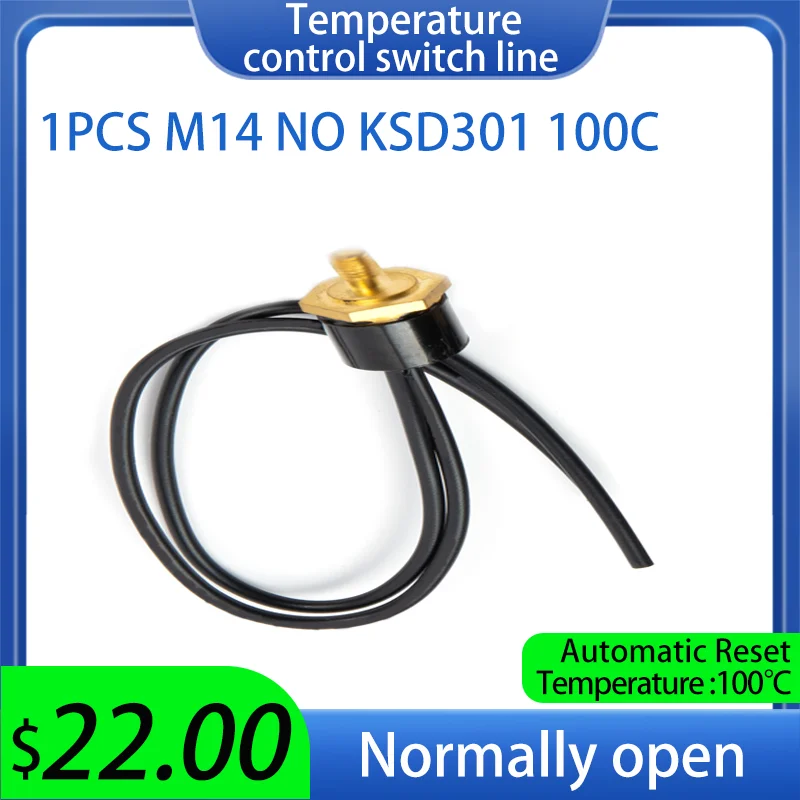 

1 шт., переключатель температуры KSD301 M14, 10 А, 250 В, 100 ℃
