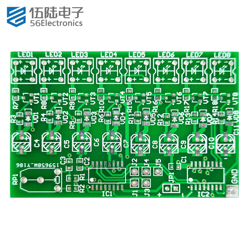 Electronic Kit 8-way Drip Water Color Lamp Circuit Welding Skills Kit for Assembly and Soldering Practice Set