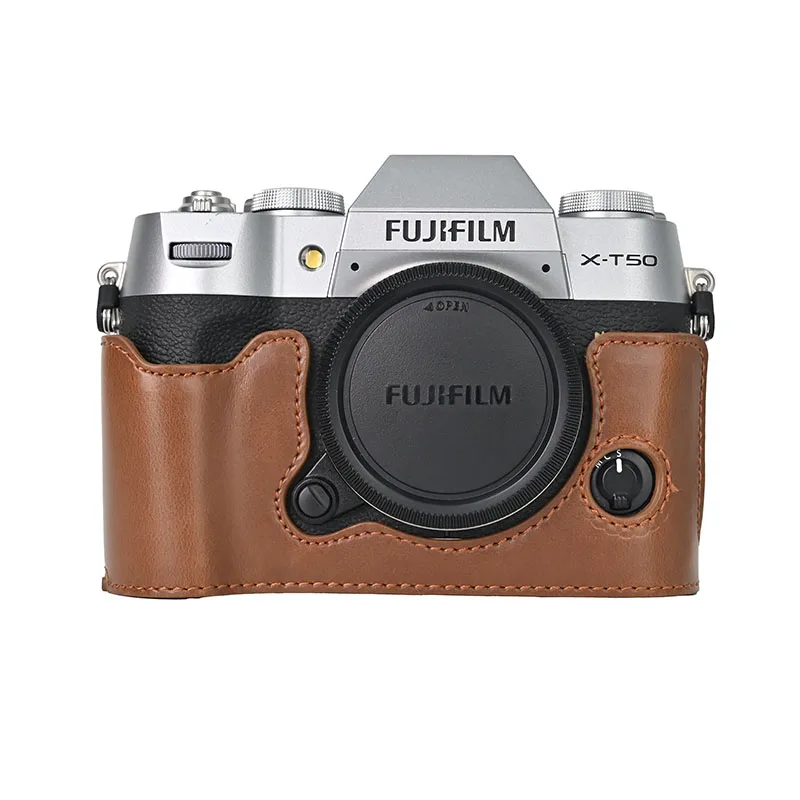 Fujifilm-レザーカメラケース,ビデオバッグ,ハーフボディ,XT50