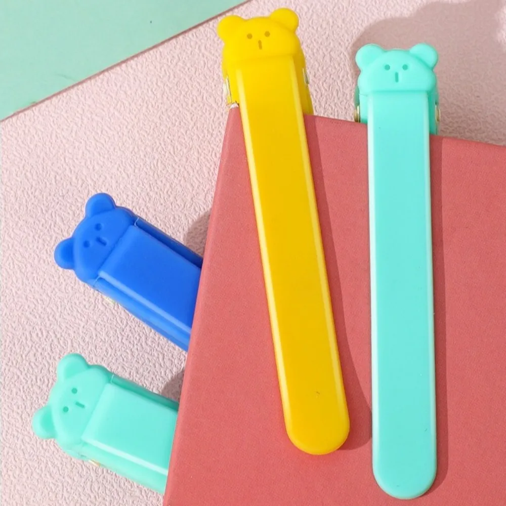 Animal Bookmark Bookmarks Stationery Supplies Silicone Bookmark 1/3 Pcs Cute Bear Bookmark Clip Automatically Follows Silicone Book Markers Stationery Supplies Notebook Page Divider