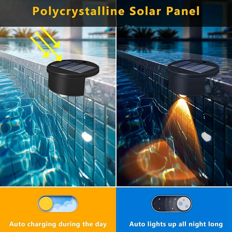 Begonia 4 luci solari per piscine, illuminazione per recinzioni, accessori per piscine, piscine, piscine, luci a LED impermeabili, per esterni