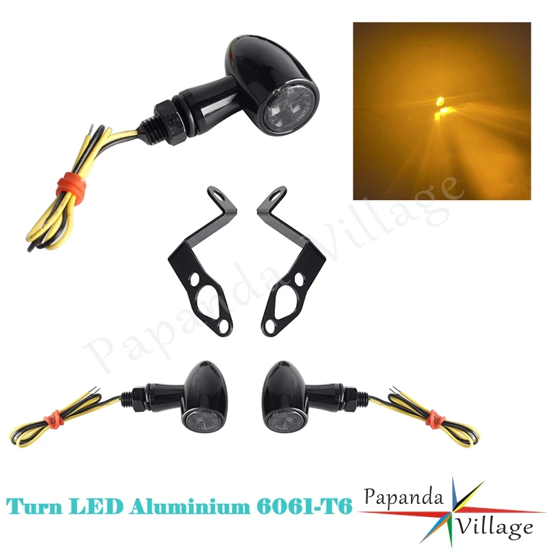

Bolt Bullet 12V LED Motorcycle Front Turn Signals Light w/ Mount Bracket For Harley Nightster RH975 Sportster S RH1250S 21-23