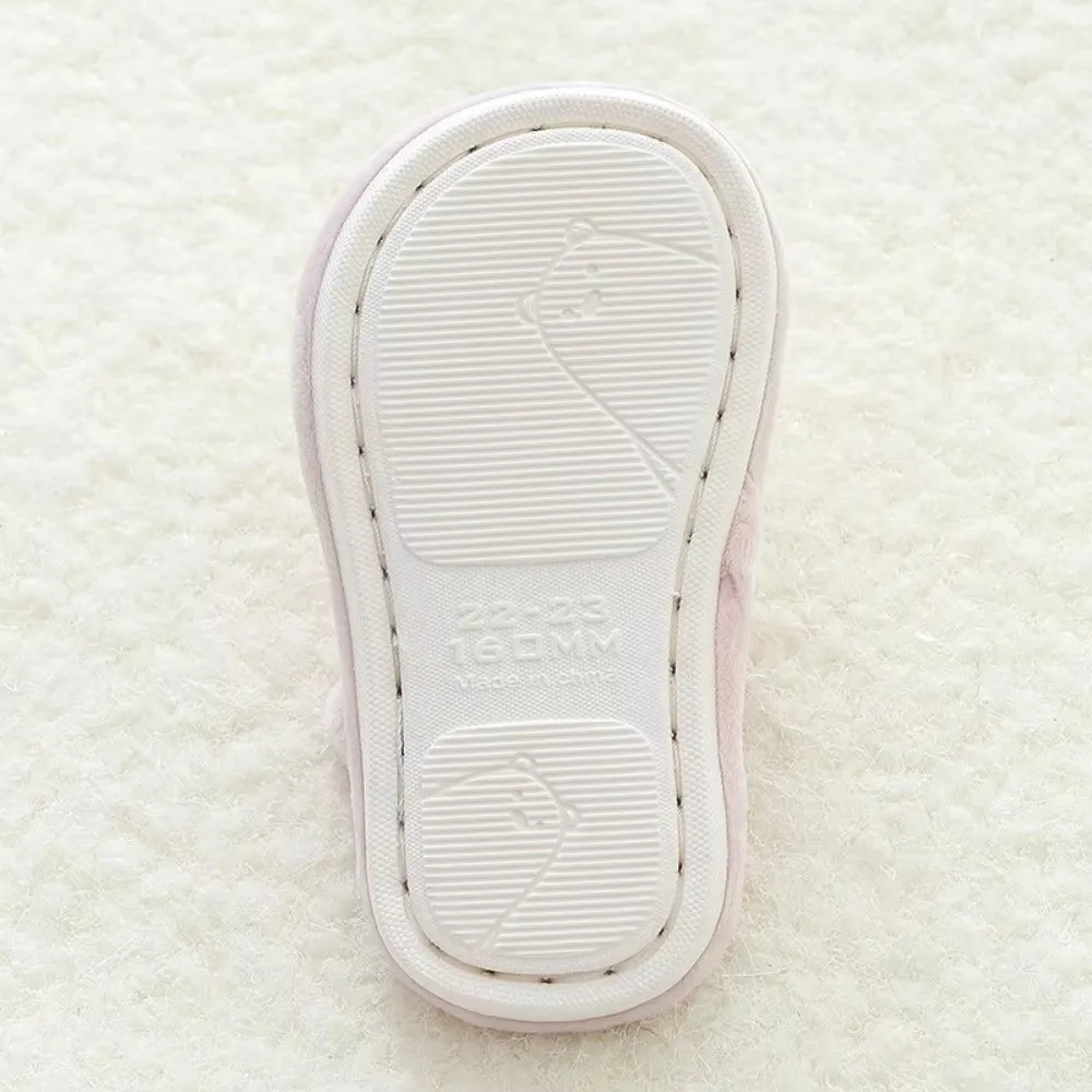 Cute Cartoon Children Slippers Cotton Warmth Winter Toddler Shoes Newborn Learning Walking Shoes Indoor Non-slip Slipper