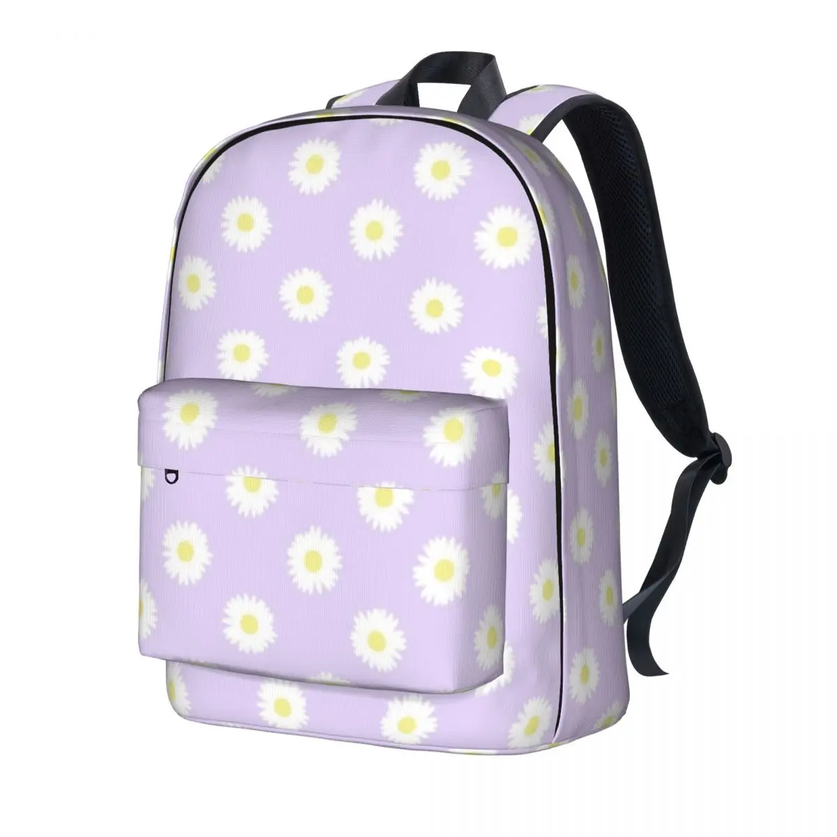 

Cute Daisies Flower Backpack Boy Purple Large Backpacks Polyester Streetwear High School Bags Daily Designer Rucksack Xmas Gift