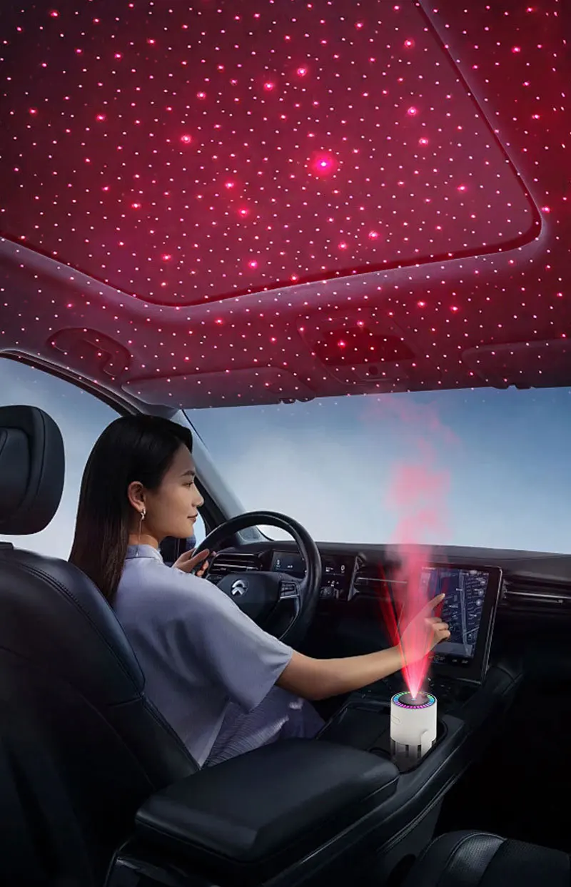 Air Humidifier with Starry Sky USB Mute Creative Humidifiers for Vehicle Home Ultrasonic Romance Colorful Led Big Fog WOMEN MAN