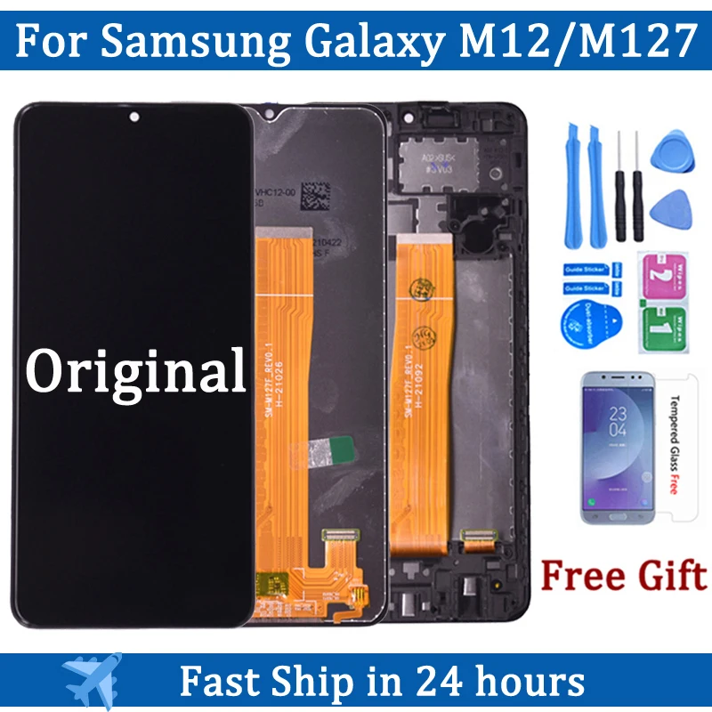 

Original For Samsung Galaxy M12 M127 LCD Display Touch Screen Digitizer Replacement Accessory For SM-M127F/DSN Display