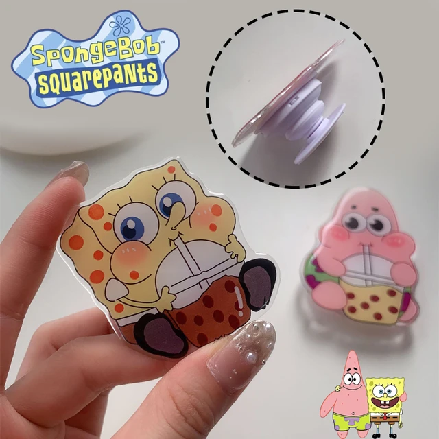 SpongeBob Portable Mini Mobile Phone Holder Patrick Acrylic Phone Holder  Suitable for IPad IPhone Desk Bracket Smartphone Anime - AliExpress