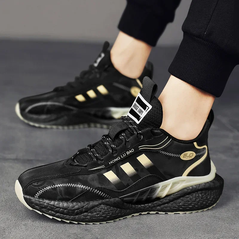 

New style popcorn casual shoes fall and winter fashion running shoes slip-resistant thick-soled dad sneakers man