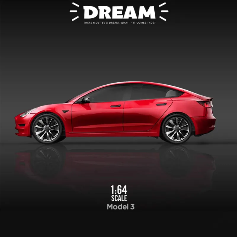 Tesla Model 3 ミニカー 1/43 レッド BURAGO GENUINE TESLA MODEL 3 RED 1:43 MULTICOAT DIECAST CAR