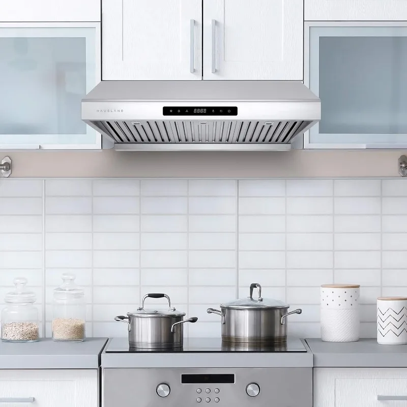 Hauslane Chef Series 30” PS10 Under Cabinet Range Hood PRO PERFORMANCE Stainless Steel Electric Stove Ventilator 3 Speed Exhaust 5