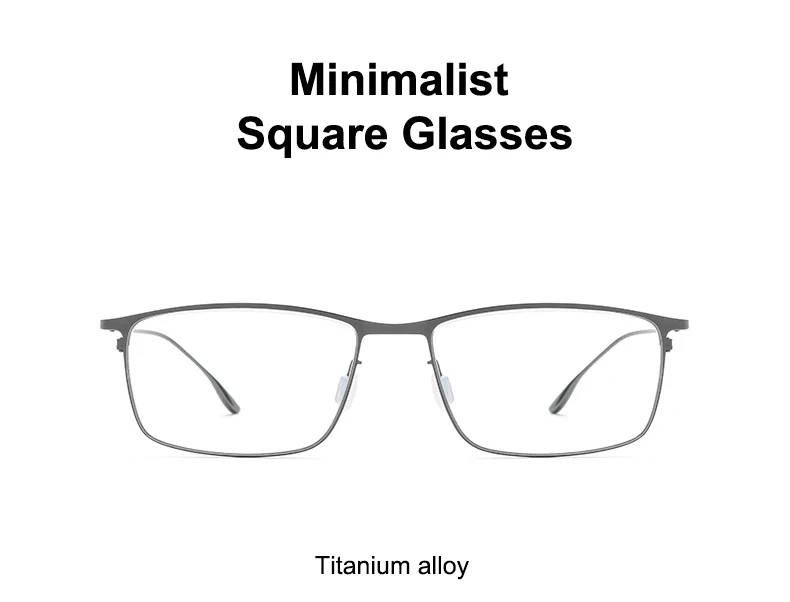2024 hochwertige Designer ultraleichte Titan Business Brille Männer voller Rand quadratische Brille koreanische Brille – Detail 1