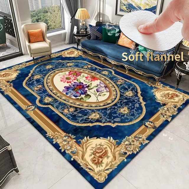 Alfombra de lujo de estilo europeo, tapete grande de 200x300 para sala de  estar, decoración suave y gruesa, lavable, antideslizante - AliExpress