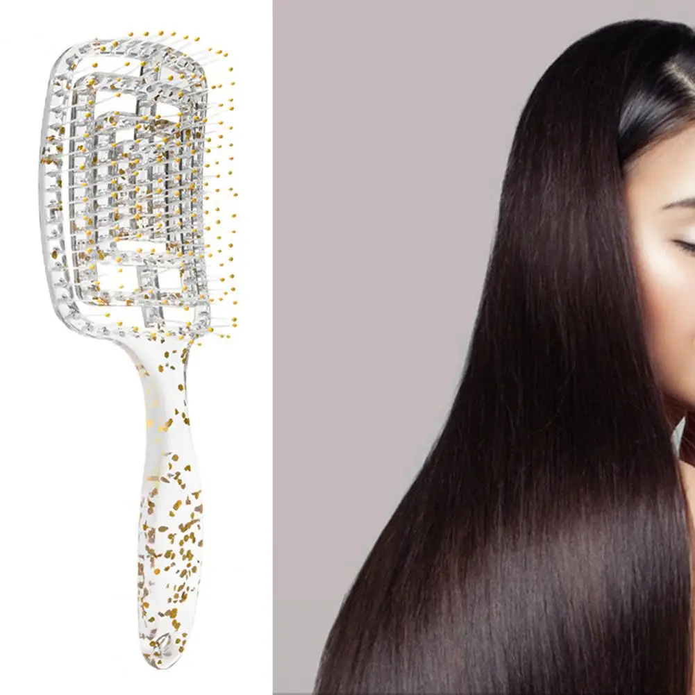 

Massage Comb Exquisite Transparent Hollow Out Thicken Openwork Styling Comb for Home Massage Hair Brush Hair Comb